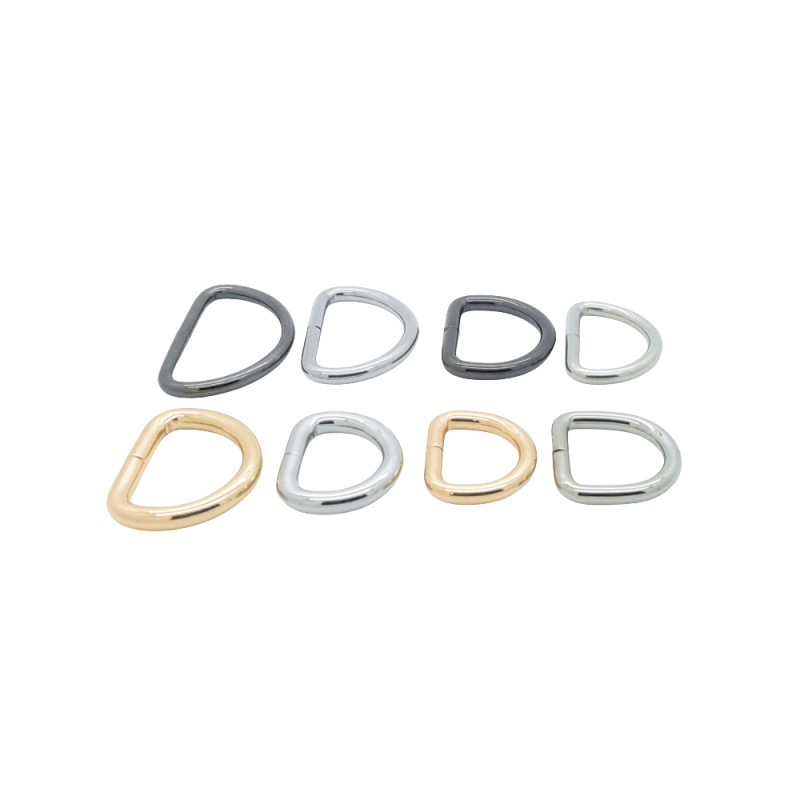 Iron wire open D-ring shoulder strap accessories, adjustable pull core buckle, metal Japanese character buckle, round ring luggage hardware in stock wholesale Item Picture