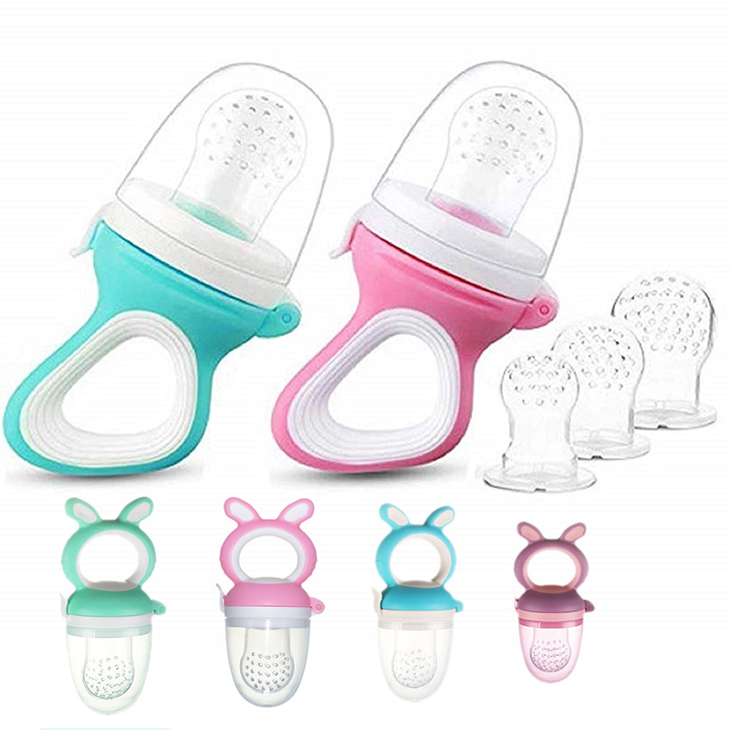 Baby Bite Fun Fruit Complementary Food Wonder: Silicone pacifier, teething stick, teething gel, Fruit and Vegetable Fun Baby net bag, net pocket