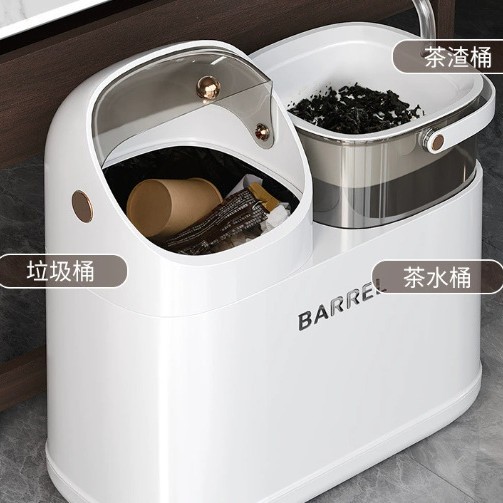 多功能茶水桶废水桶茶桶茶渣桶干湿分离茶叶漏垃圾桶茶茶台收纳桶详情图5