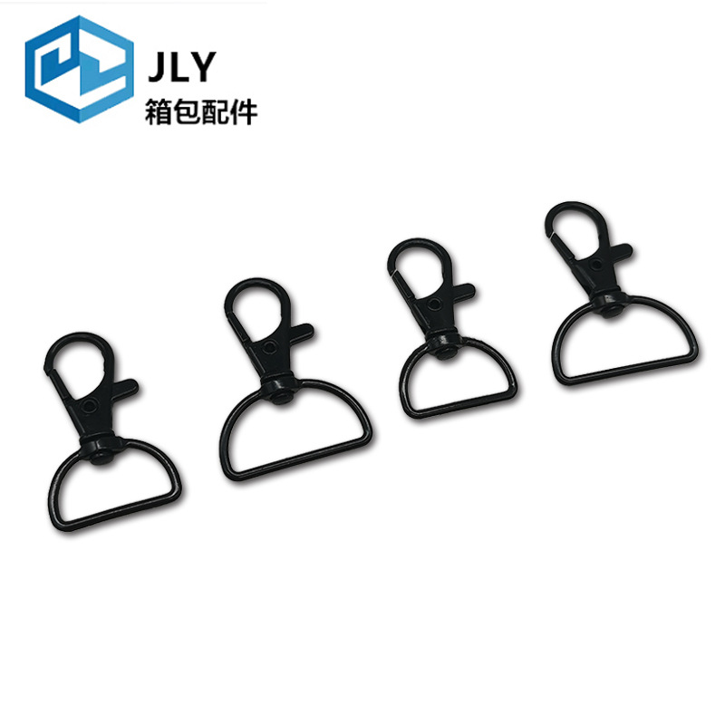 Light gold 3-point fish-mouth buckle, luggage hardware accessories, key buckle, plate buckle, pet buckle, zinc alloy hook buckle Specification drawing