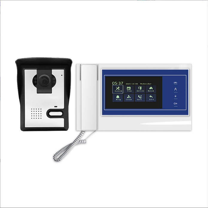 Factory direct sales of video doorbells, intercoms, night vision, high-definition infrared smart villa home sets, indoor unlocking intercoms, wholesale doorbells for foreign trade Item Picture