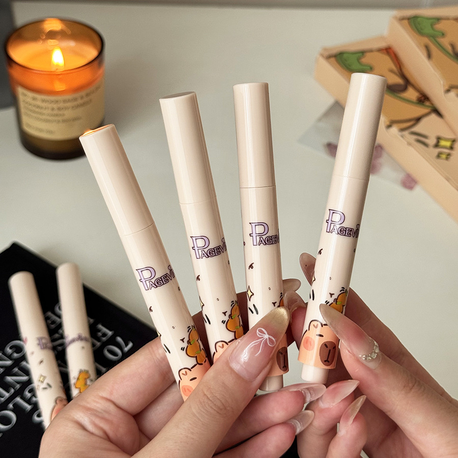 Cross-border Capibara Press Lipstick 6 pieces, new PAGEVINE Makeup Set, European and American long-lasting waterproof lipstick Application Scenario