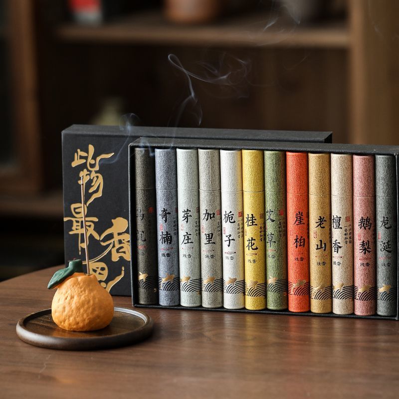 Creative ugly orange line incense burner, home indoor incense holder, Zen tea room incense tray, incense holder base, tea table decoration, aroma diffuser Application Scenario