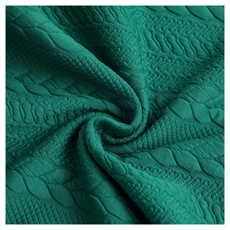 The manufacturer supplies knitted elastic jacquard air layer fabric for children's clothing, including weft knitted cotton-polyester yarn Application Scenario