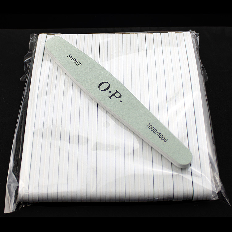 Factory direct sales of nail polish strips, teardrop-shaped super polish strips, green and white silver polishing rods Application Scenario