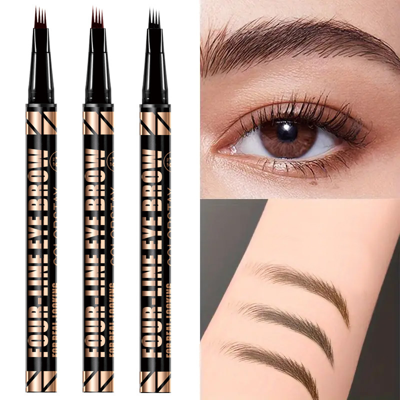 【 Cross-border Exclusive 】QICIY four-fork Eyebrow pencils are waterproof and do not smudge easily. Wholesale of eyebrow pencils, eye makeup, and other cosmetics Specification image