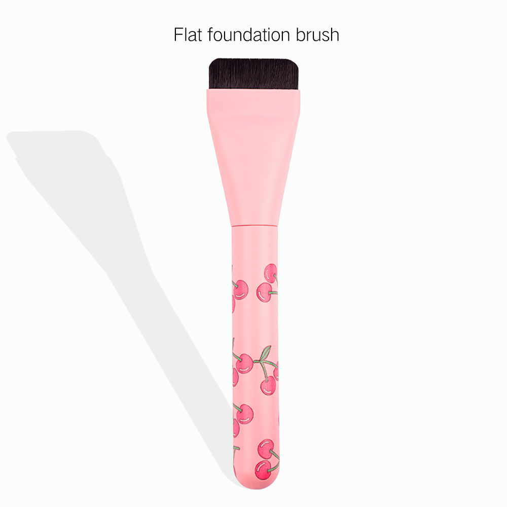 Cross border one word foundation brush cereza impreso mango adhesivo corrector sin trazos para principiantes cara ultra fina no comer polvo mascarilla cepillo