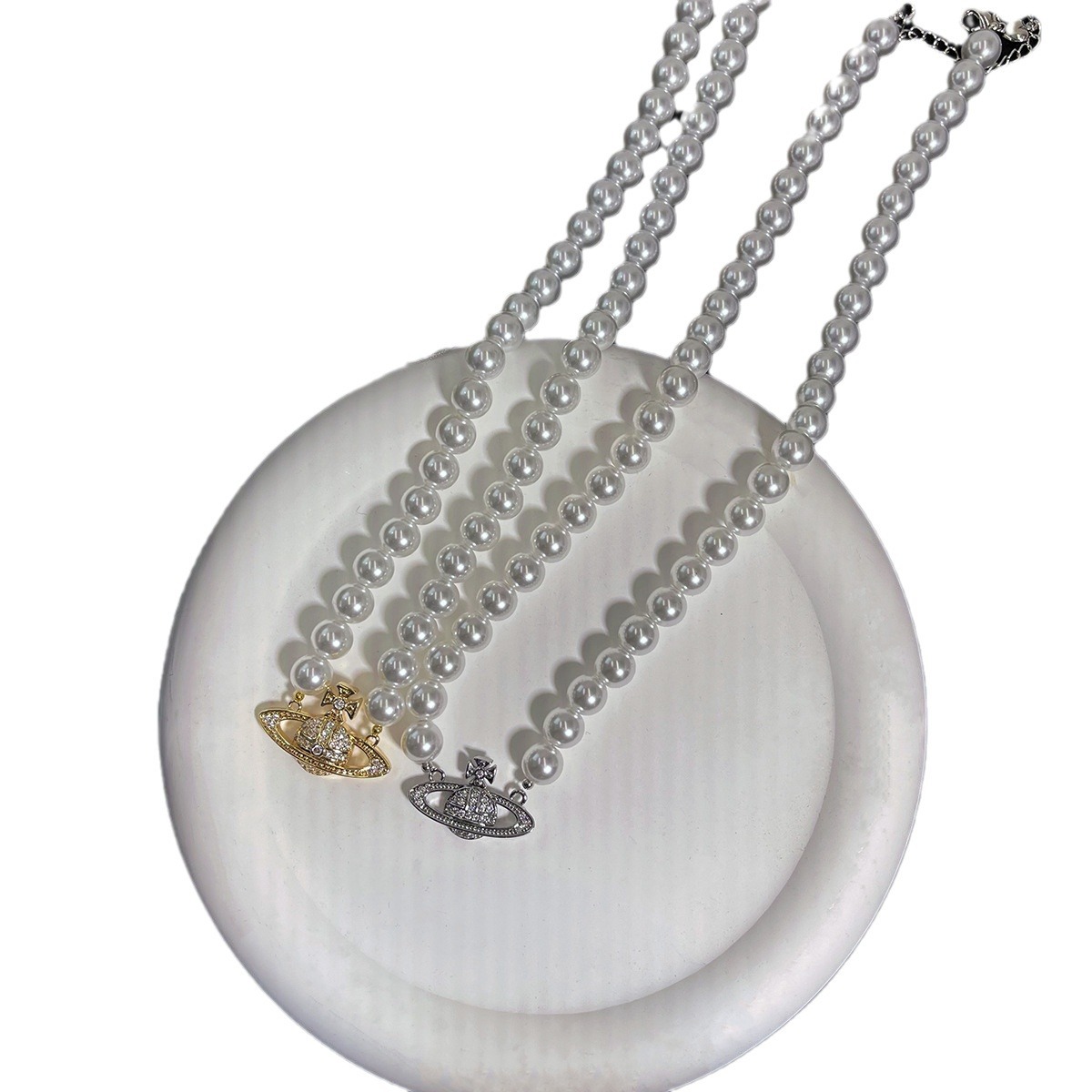 xi emperatriz saturn shijia collar de perlas diseño de nicho para mujeres clavícula collar collar 2024 saturn collar diseño Item Picture