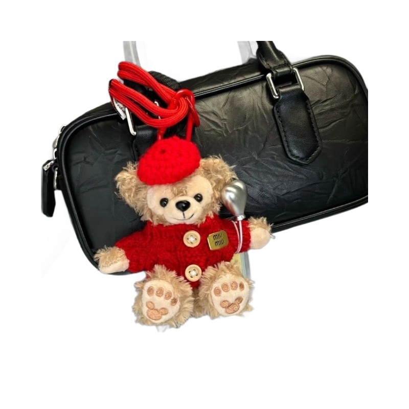 Autumn and winter retro Shirley Medley bear bag pendant, car keychain, plush doll, plush toy gift Item Picture