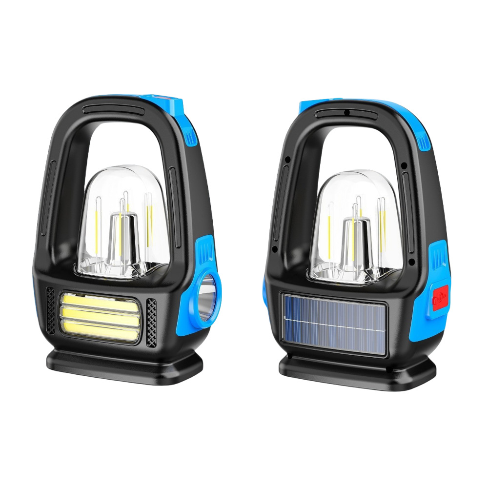 New cross-border outdoor emergency camping lamp, solar-powered hand-held lamp, multi-functional portable flashlight Application Scenario