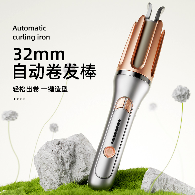 Cross-border foreign trade automatic curling iron 32mm egg roll long-lasting large wave electric non-damaging hair care water wave curling iron P52 details Picture