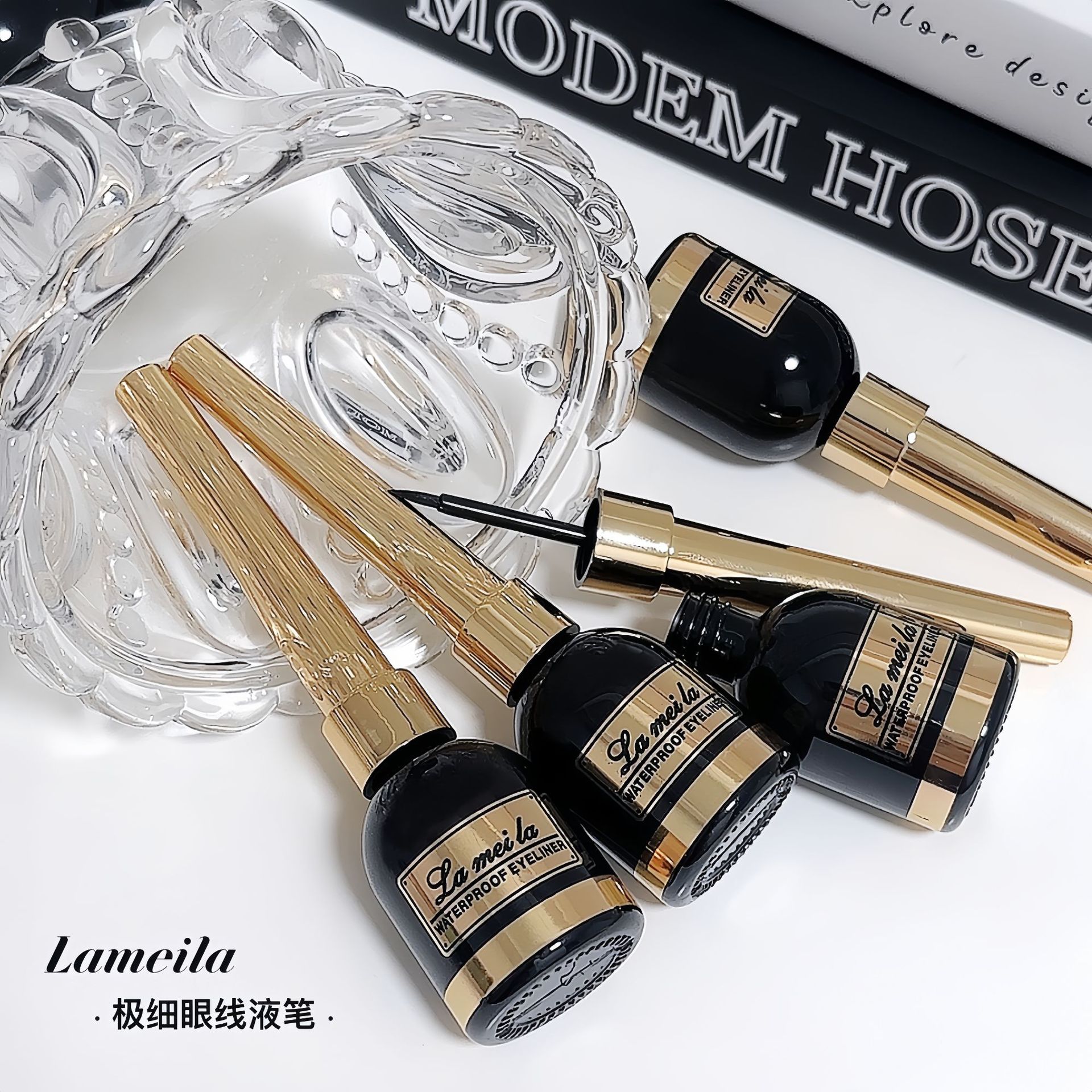 【跨境】拉美拉防水眼线液9ml笔胶笔眼线硬头速干耐汗不易晕染762