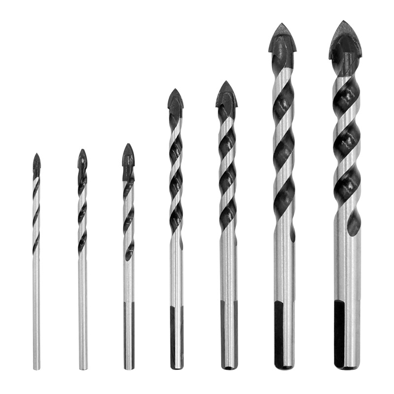 Triangular handle multi-functional wall drill bit, marble and glass hole opener, tile hand electric drill, ceramic hole drilling set Item Picture