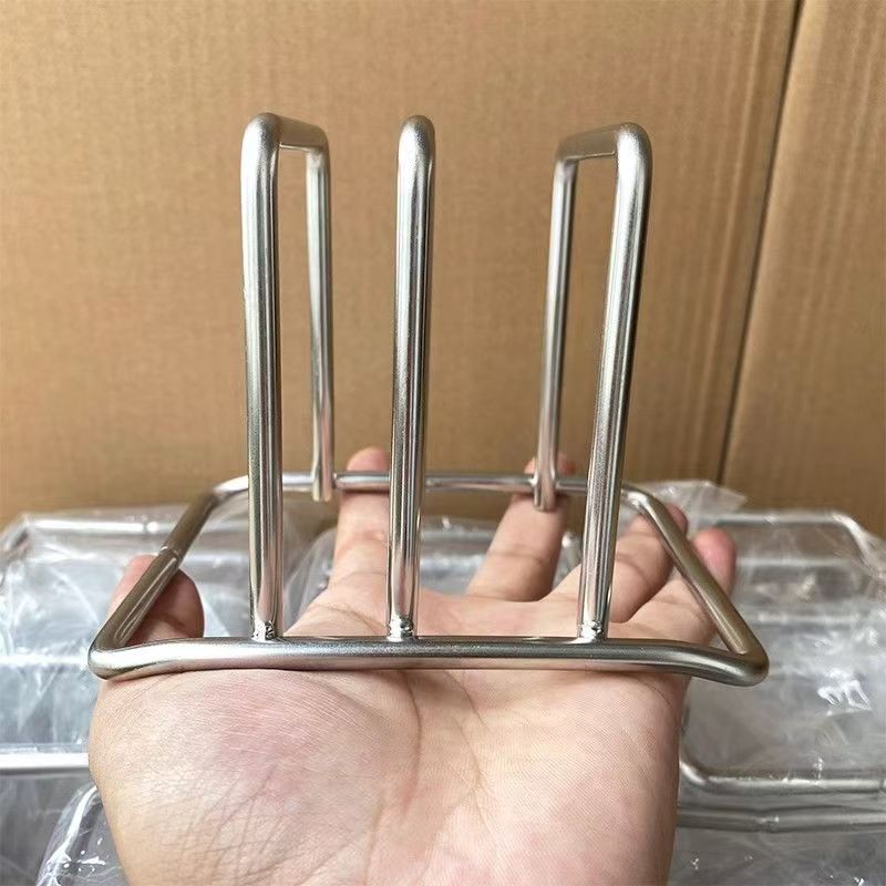 Pot lid rack, stainless steel cutting board rack, kitchen countertop cutting board storage rack, household cutting board, pot lid draining storage rack details Picture