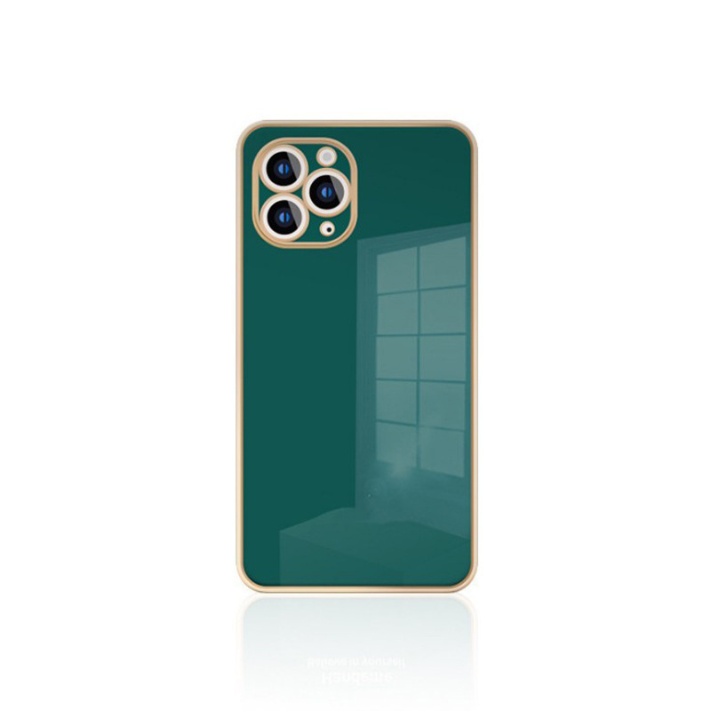 Solid color 6D electroplated straight edge, suitable for iphone17promax, Apple 16pro phone case 15pro, export 14 soft Item Picture