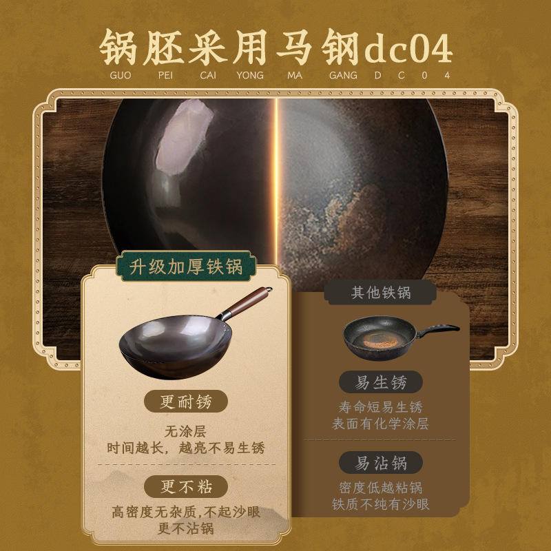 We carefully select traditional iron POTS, non-stick POTS, cooking POTS, old-fashioned uncoated household gas stoves, and round-bottomed POTS for gas stoves Application Scenario