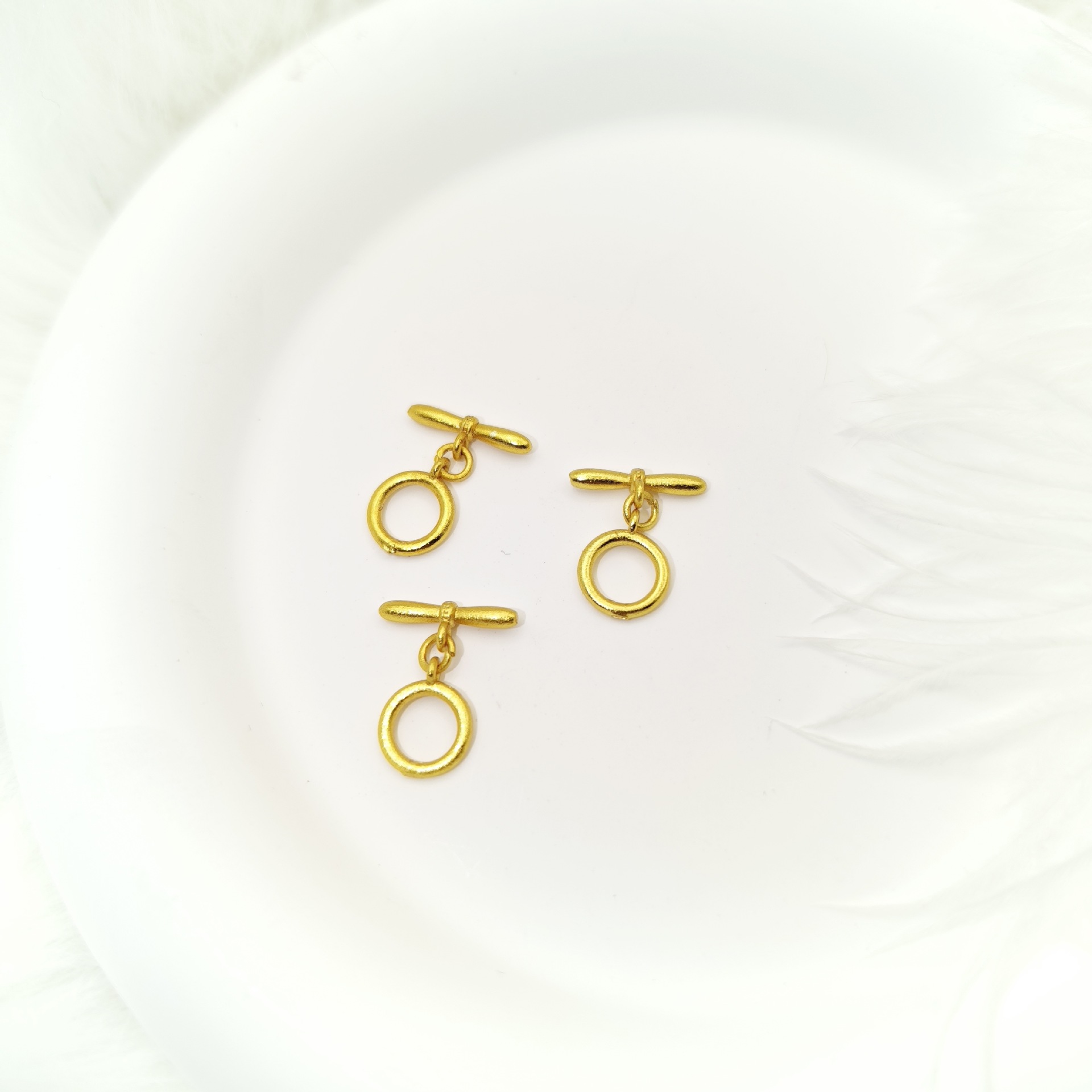 Color-preserving pure copper plated with ancient gold OT clasp necklace, bracelet, and end connection clasp diy accessory factory