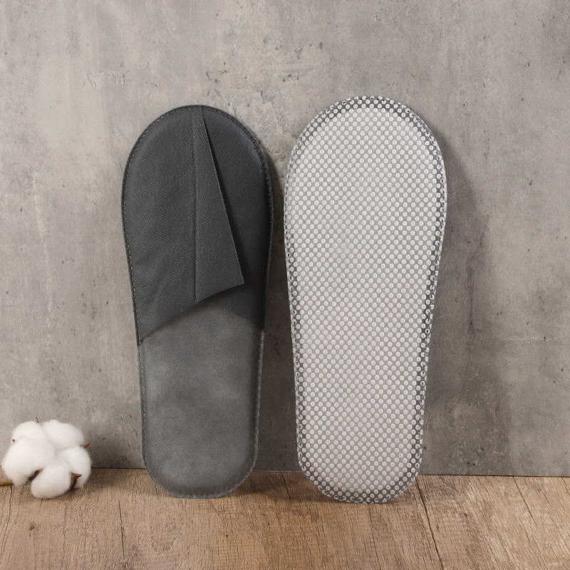 Disposable non-woven fabric slippers for hotels, portable slippers for home use in hotels, and disposable slippers for homestays and tourism details Picture