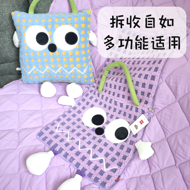 Wholesale of cartoon multi-functional throw pillows, quilts, two-in-one recreational house, car nap throw pillows, quilts and blankets Specification image