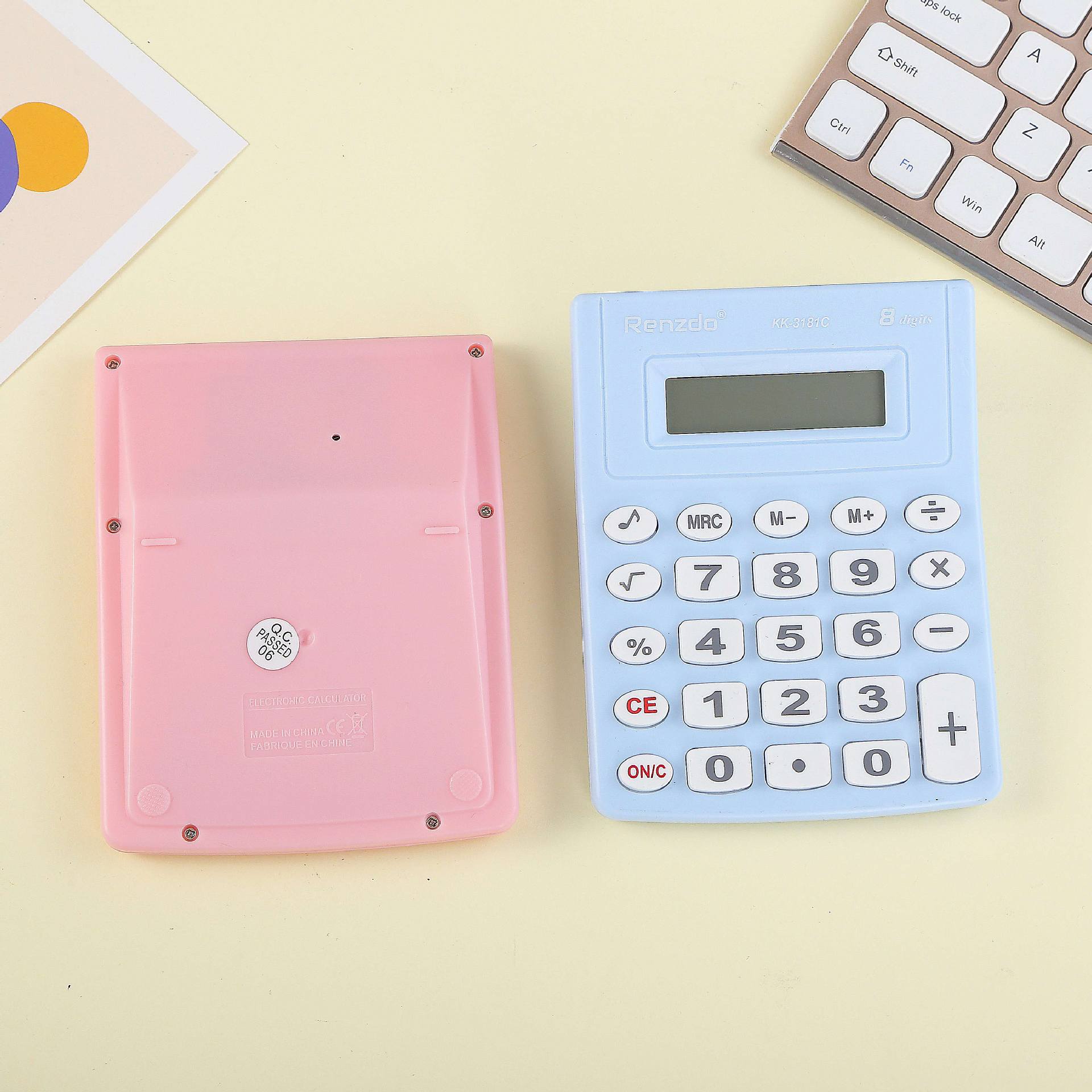 KK-3181A factory direct sale solid color 8-digit calculator, multi-functional office accounting calculator Specification drawing