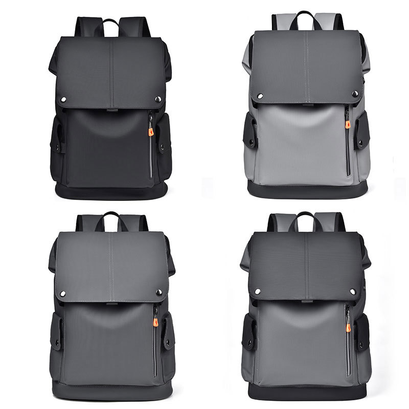 The new cross-border business backpack, men's backpack, large-capacity travel computer, industrial machine can be wrapped with trendy PU leather Specification image