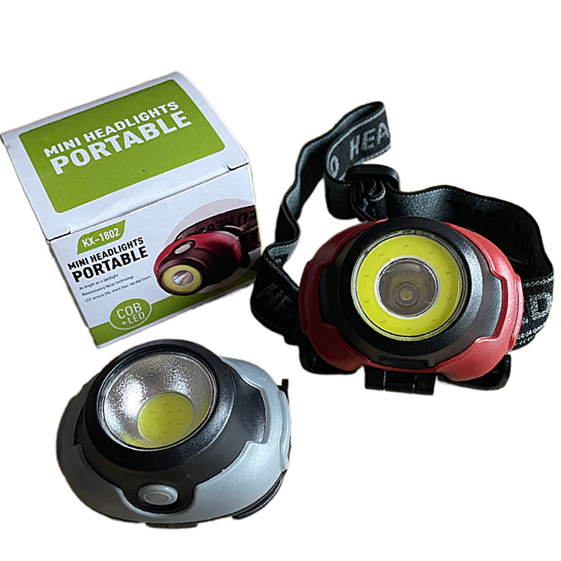 头灯/头灯可以换电池/户外灯具头灯产品/红虫牌头灯/头戴式户外灯白底实物图