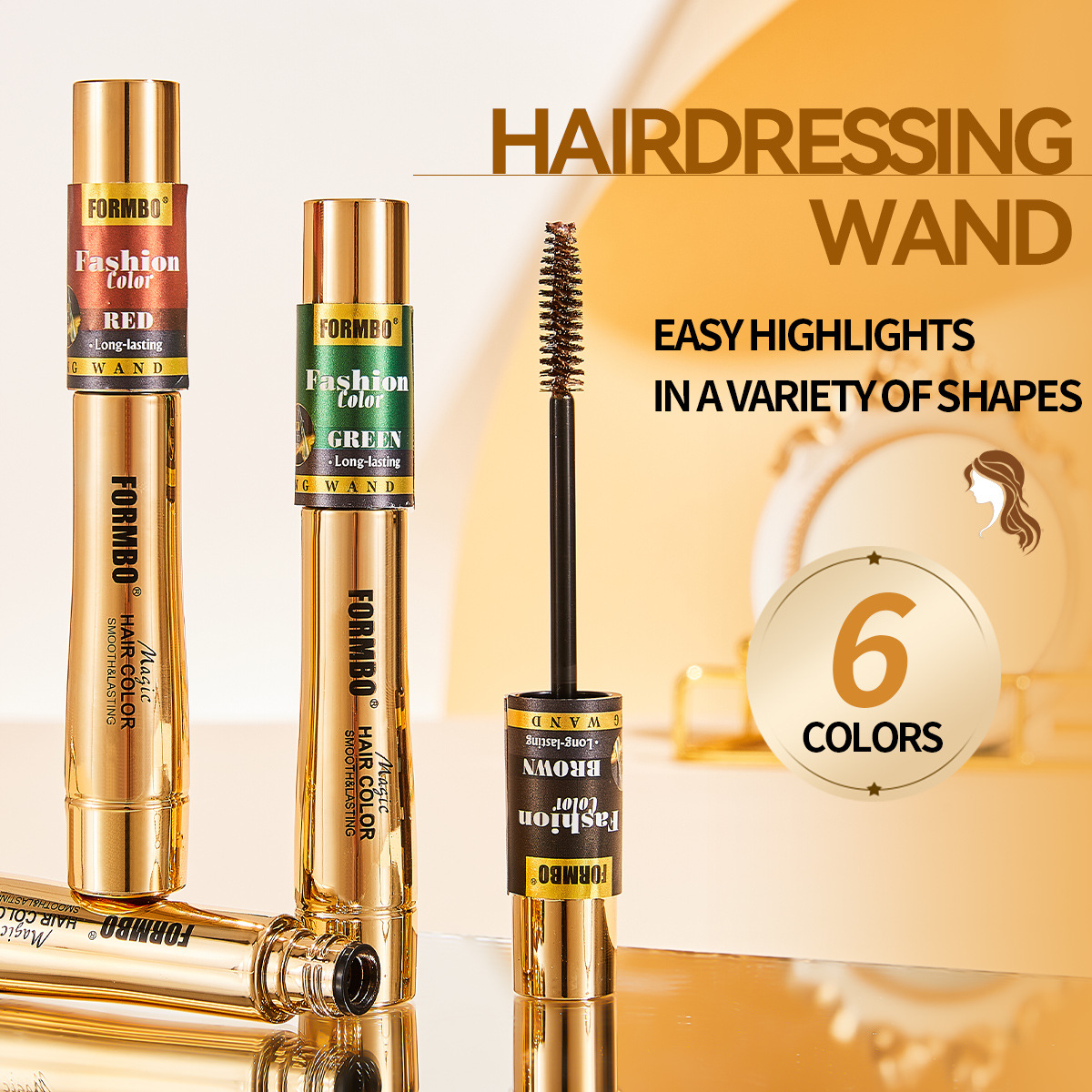 Cross-border exclusive FORMBO hair care sticks for temporary hair care without damaging hair, easy to dye eyebrows and eyelashes, wholesale of hair care sticks Specification image
