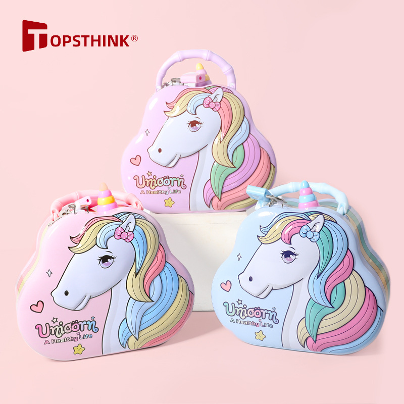 新款儿童独角兽存钱罐礼物创意零钱卡通独角兽可爱男女孩铁储蓄罐