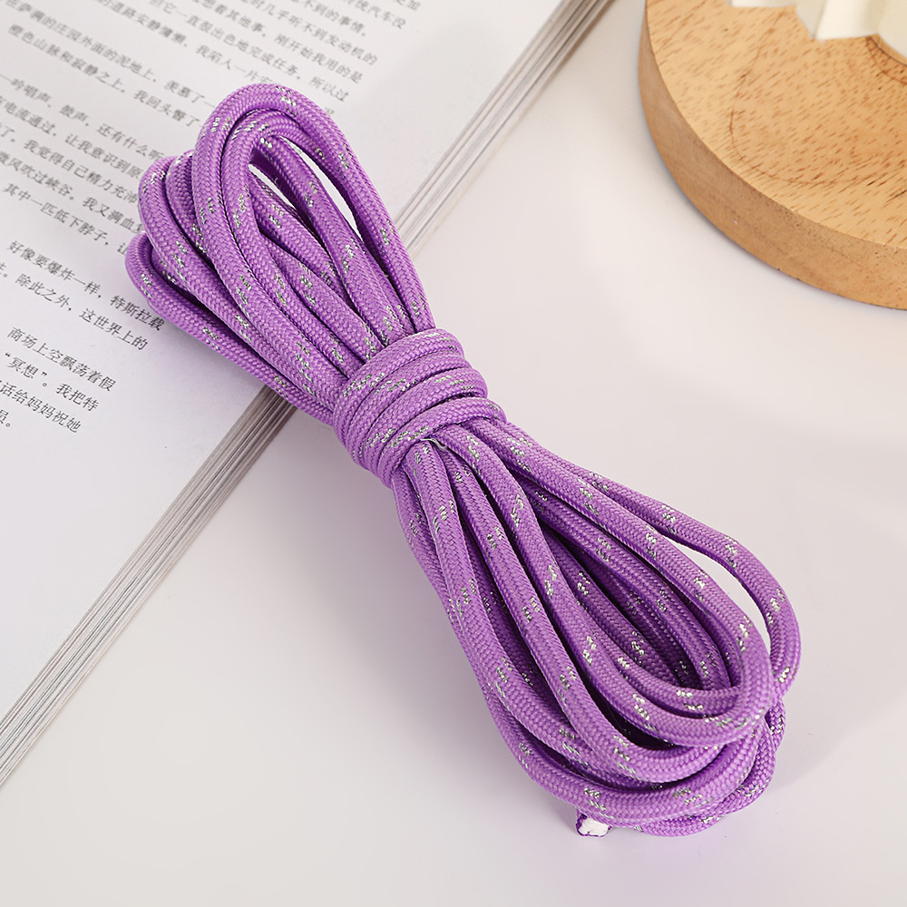 In-stock miu series gold and silver wire woven rope, personalized 5mm core polyester DIY shoelace backpack hanging accessory rope Application Scenario