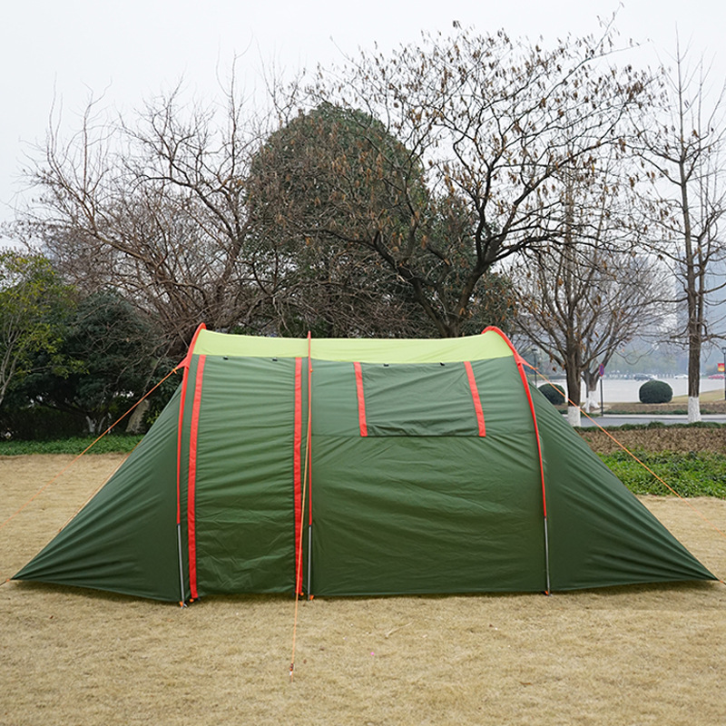 Xanuoduji outdoor tunnel tent, leisure camping, waterproof and sun-proof canopy, canopy, one-bedroom and one-living-room large tent