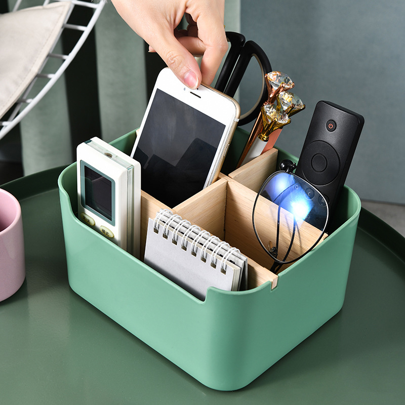 The manufacturer supplies desktop wooden cover partition storage boxes, living room small parts storage boxes and rectangular shelves Application Scenario
