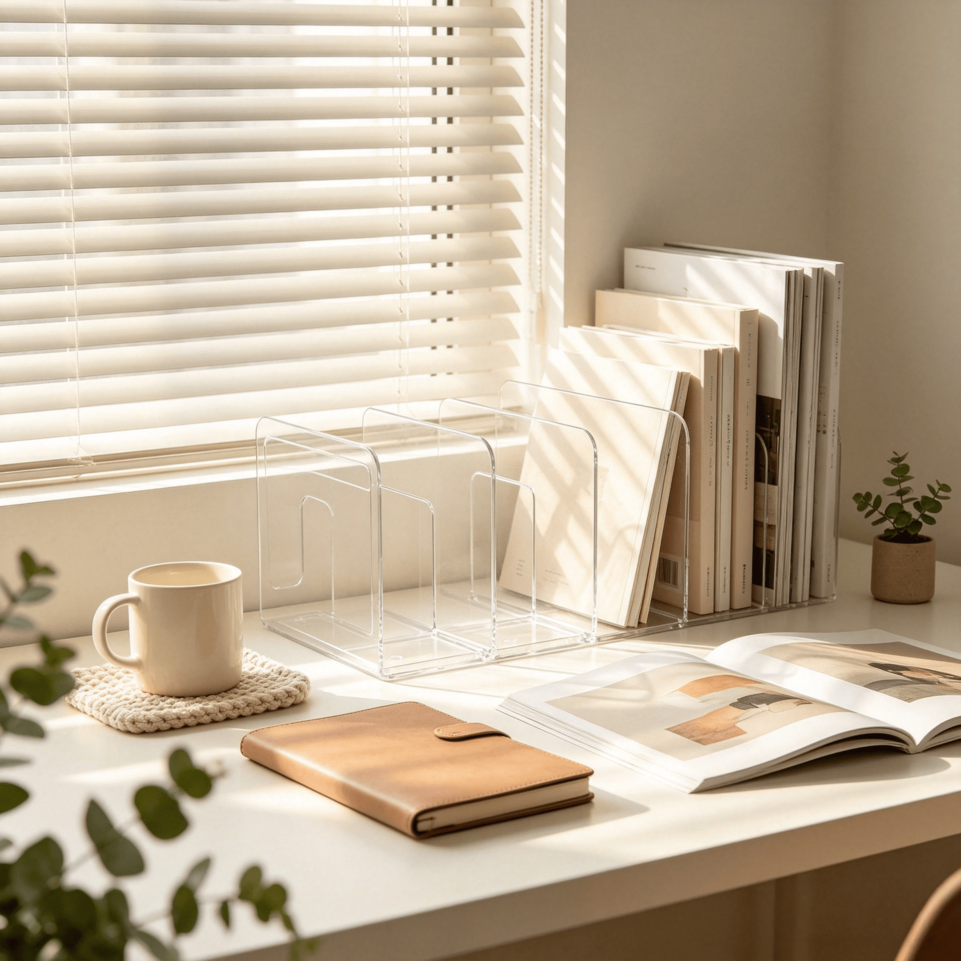 Desktop simple bookshelf, student desk, book storage rack, multi-layered office document storage rack Specification image
