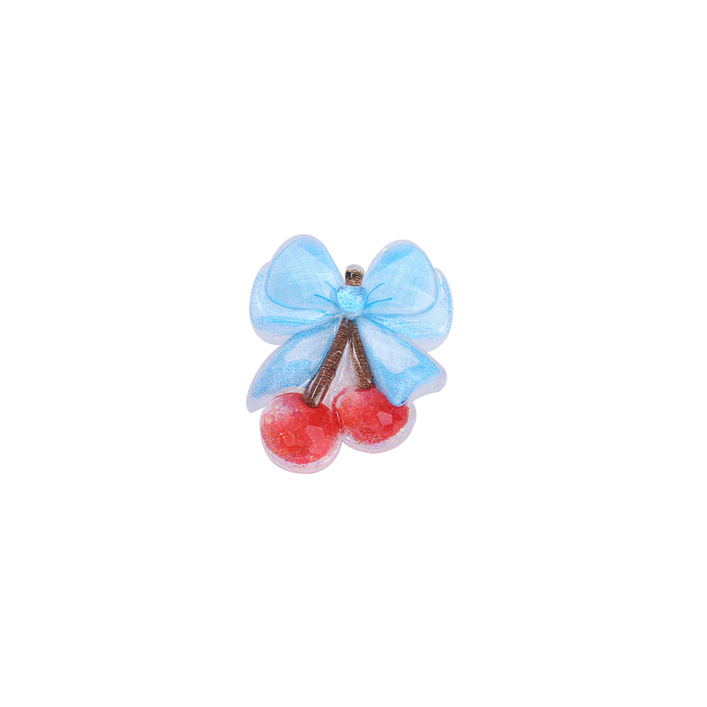 Luminous cut surface sequin bow, cherry epoxy resin AB glue patch, children's hair accessories, clothing diy shoe flower decorative accessories Item Picture