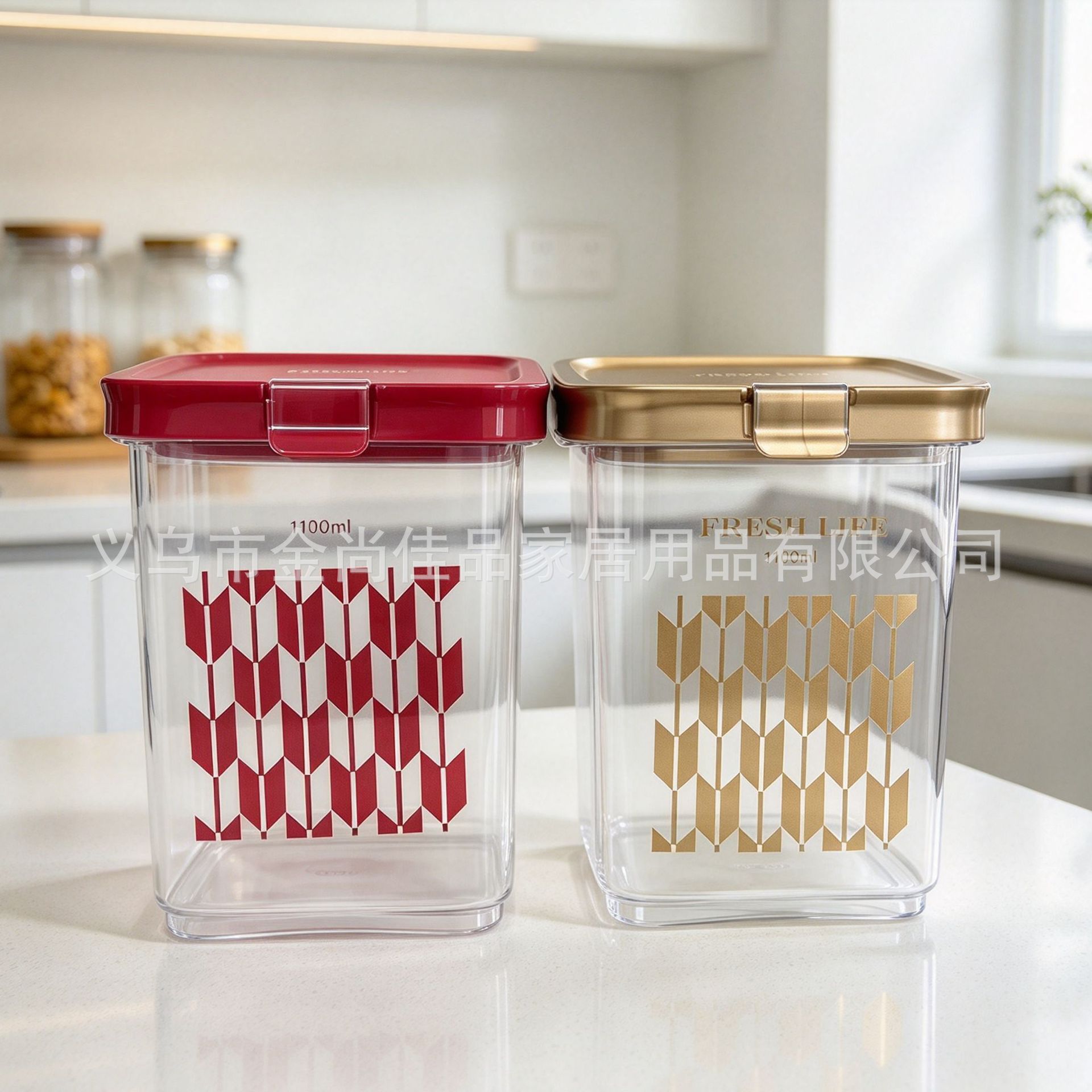 Multi-specification plastic sealed Storage jars for grains, snacks, kitchen storage, and food storage Application Scenario