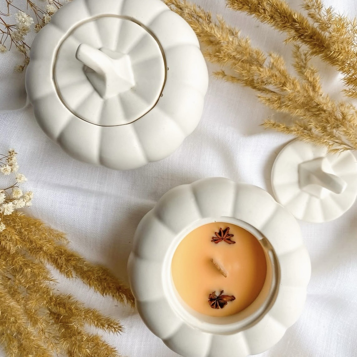 万圣节南瓜石膏香薰蜡烛无烟家居装饰造型摆件香氛伴手礼批发跨境