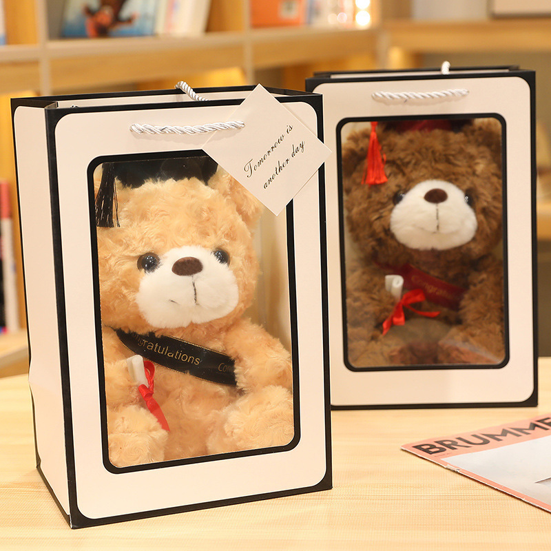 Doctor cap teddy bear, Doctor bear plush toy, graduation teddy bear doll, graduation commemorative gift details Picture