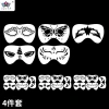 Facial painting sticker sets, body painting, children's pigments, makeup artist, professional water-soluble facial templates wholesale Specification image