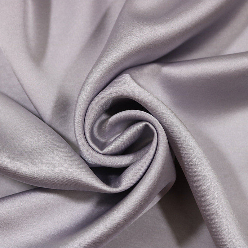 现货供应仿醋酸缎面色丁面料连衣裙礼服小衫时装布料裙子产品图