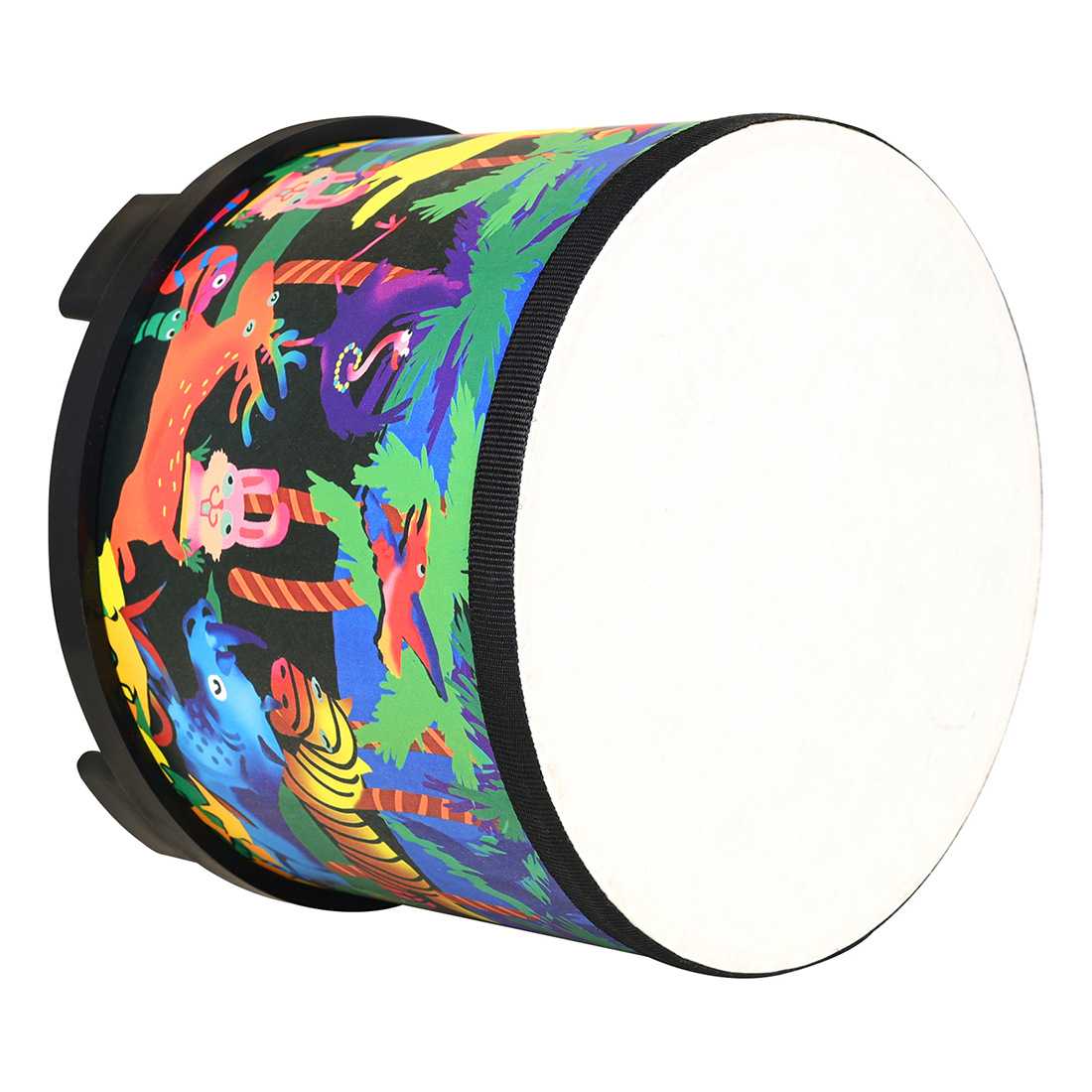 Transfronterizo 8 "tierra tambor de dibujos animados animales orff niños early didactica palo tambor percusión tabla mano palo tambor Specification image