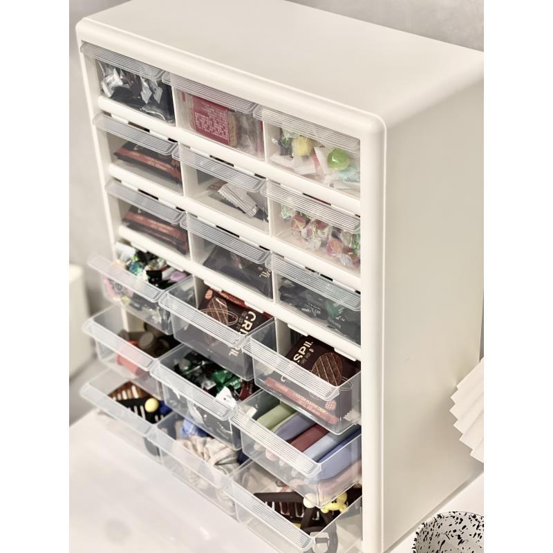 Drawer-type parts box storage cabinet box, household compartmentalized plastic transparent tool box, storage material box, large capacity