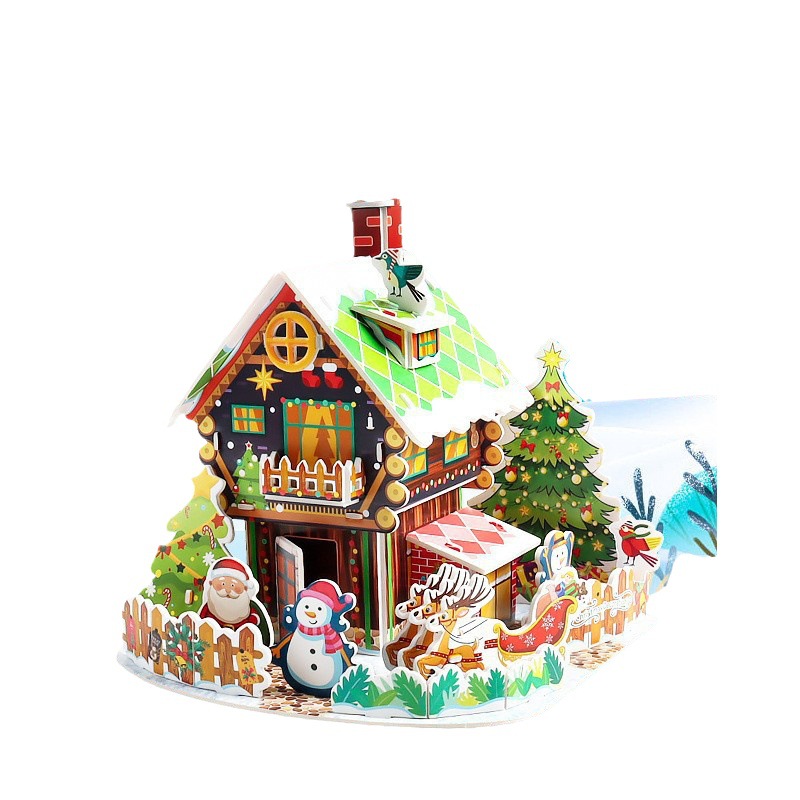 Creative 3D jigsaw puzzles, winter Christmas exploration, baby holiday gifts, hands-on and brain-stimulating diy educational toys, early education Item Picture