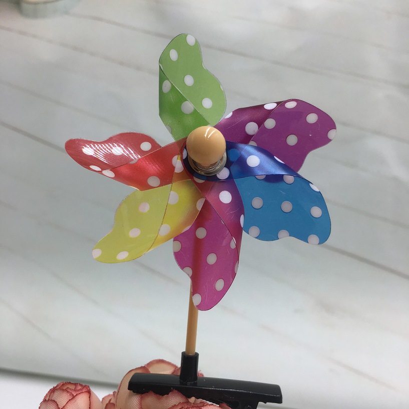 Cute windmill hair clips, small fans, children's toys, windmills, cute gadgets, small windmill accessories, hair clips wholesale Specification image