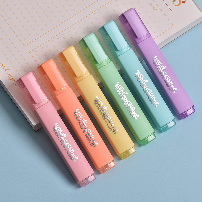 Weiya Hui 22322 Flash Highlighter 6-color Flash Highlighter wholesale Flat Highlighter Specification image