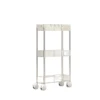 Transparent organizing rack, floor-standing multi-layer wheeled trolley storage rack, dormitory snack and cosmetics storage rack Item Picture