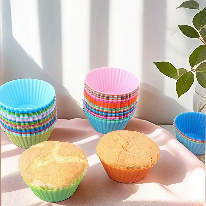 硅胶烘焙模具蛋糕杯马芬杯烘焙模具圆形蛋糕模具点心烘焙跨境新品