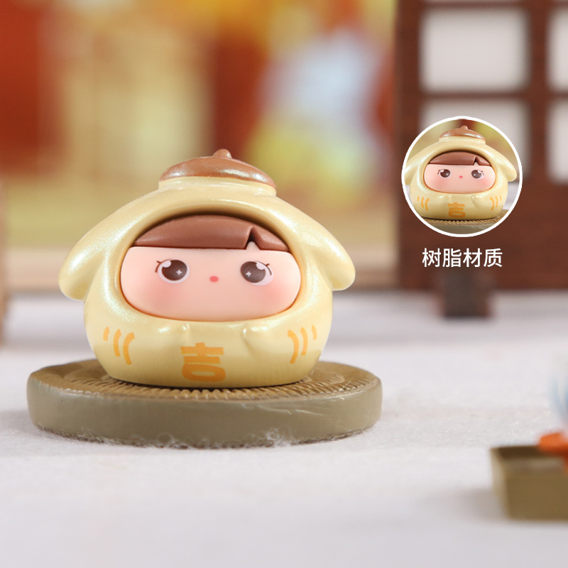 萌趣可爱小团子盲盒批发手办小摆件直播热销礼物公仔办公室装饰品