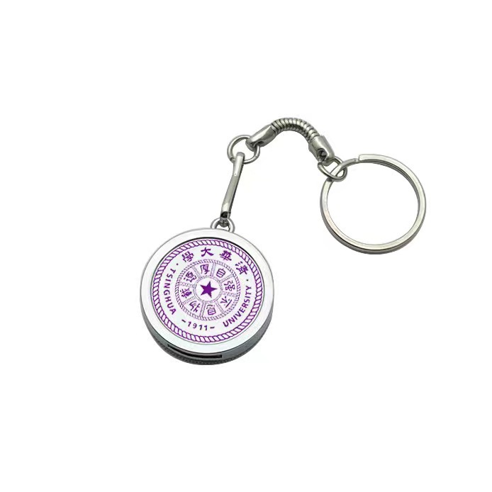 64G school emblem usb flash drive, 32g rotating USB flash drive, 32G circular USB flash drive, 128G university graduation USB flash drive, personalized metal USB flash drive Item Picture