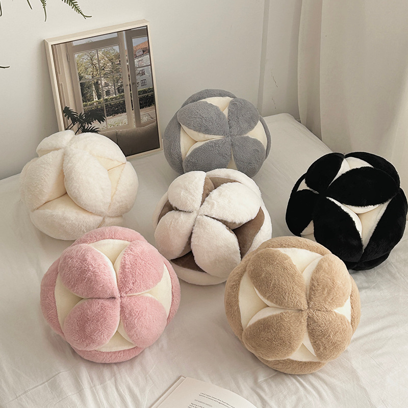 跨境ins客厅卧室绣球家用抱枕靠垫异形拼接靠枕装饰枕球个好彩头