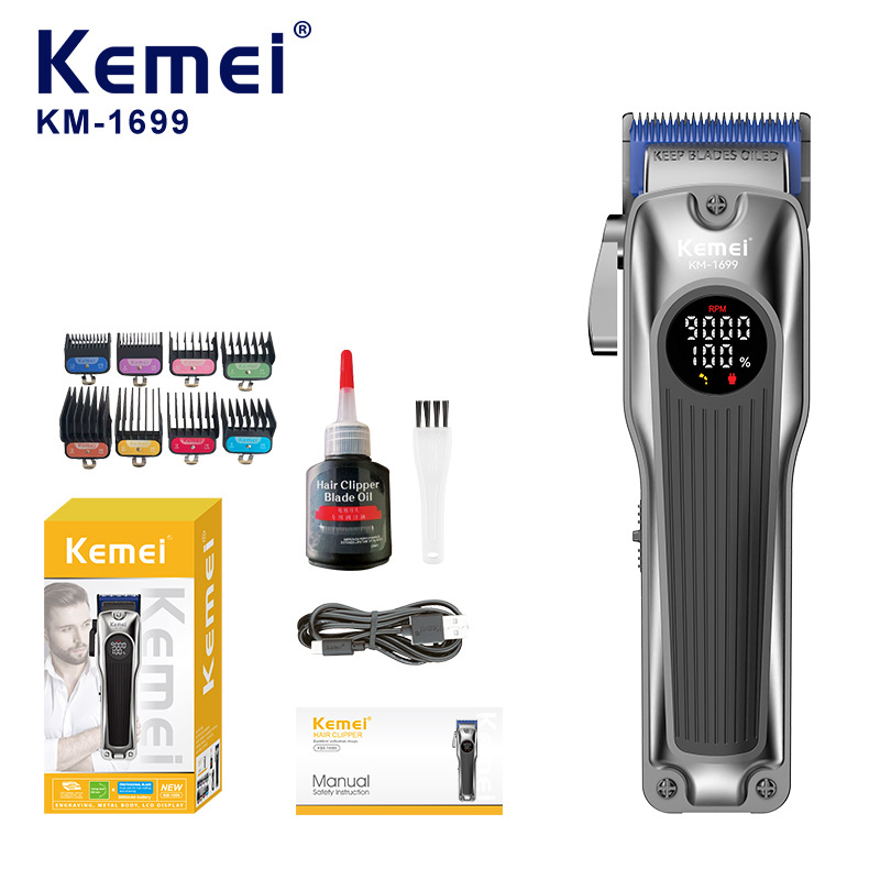 Kemei科美电动理发器跨境KM-1699充电理发剪大功率专业电推剪批发