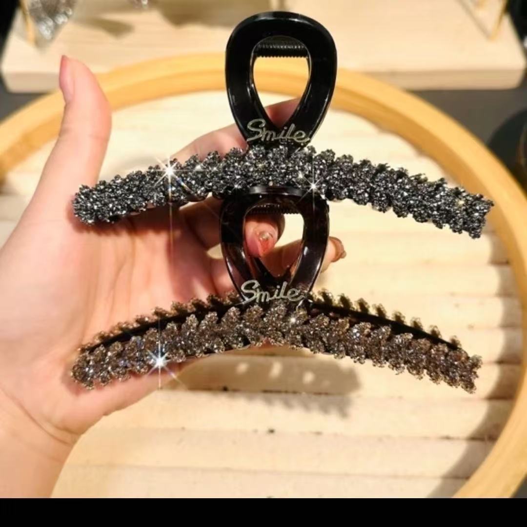 Smile Maisui Heavy Industry Full-Diamond Hair Clip, Elegant Hundred-Tower Shark Clip, Fashionable, Simple And Light Luxury Style, Internet Celebrity
